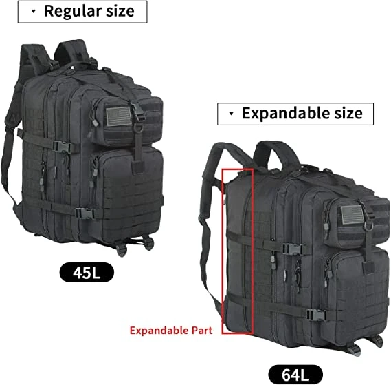 Custom 45L Large 3 Days Molle Pack Military Tactical Army Huting Backpack Bag out Backpak